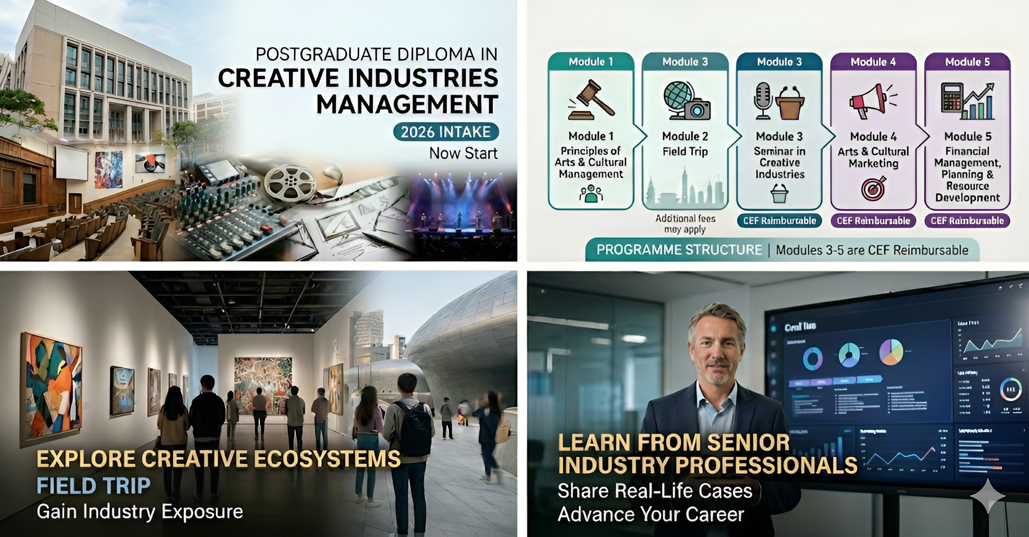 Postgraduate Diploma in Creative Industries Management: Admissions for 2026 is now open.